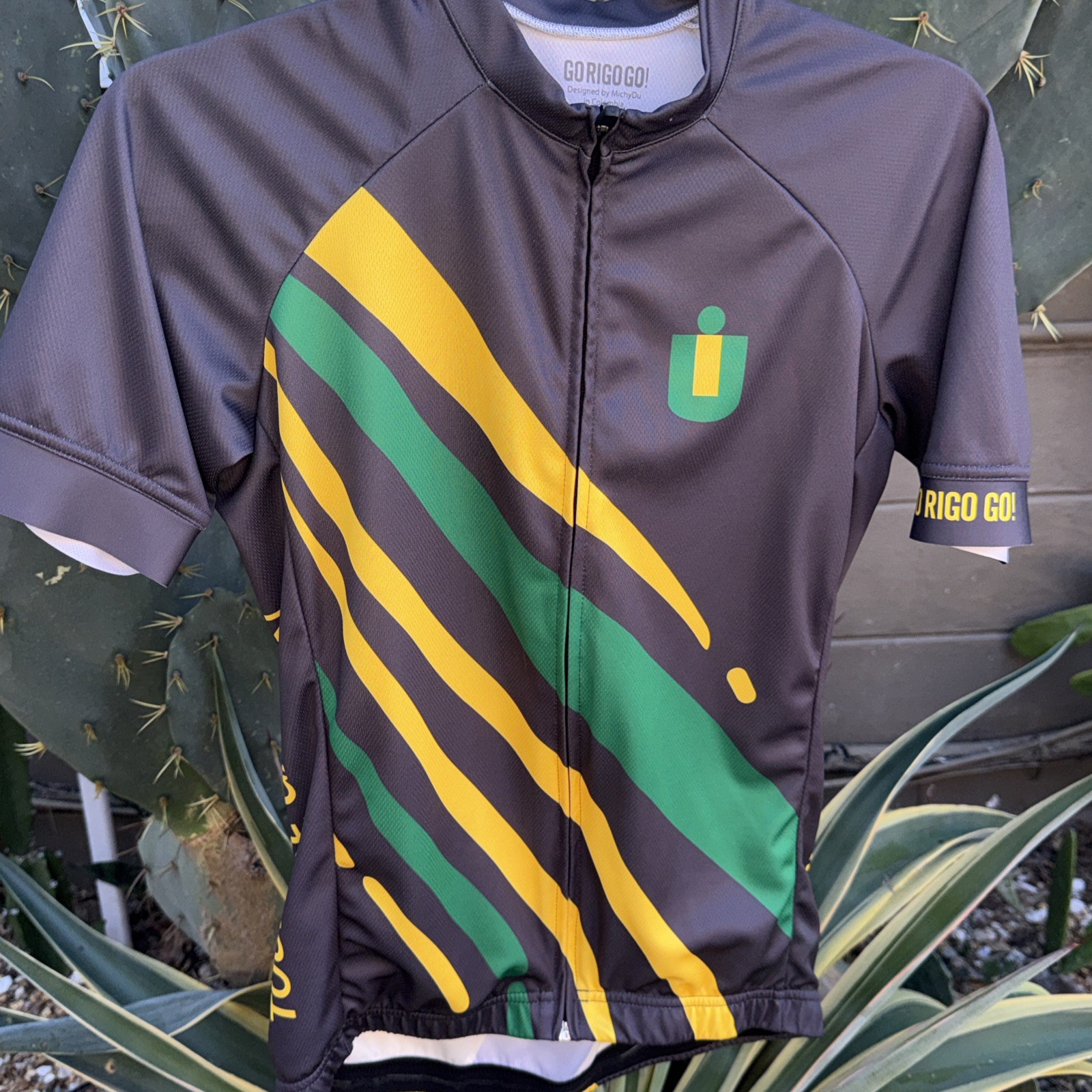 Go Rigo Go! Cycling Jersey Tour de Garden Full Zip Short Sleeve Medium