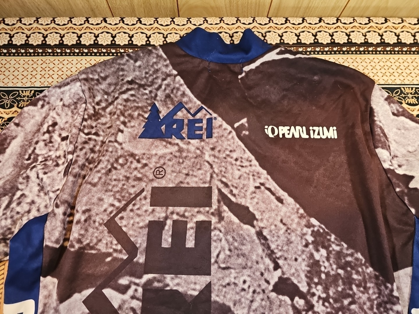 RARE 1990s VTG PEARL IZUMI / REI 3/4-Zip Cycling MTB Jersey MADE IN USA Large