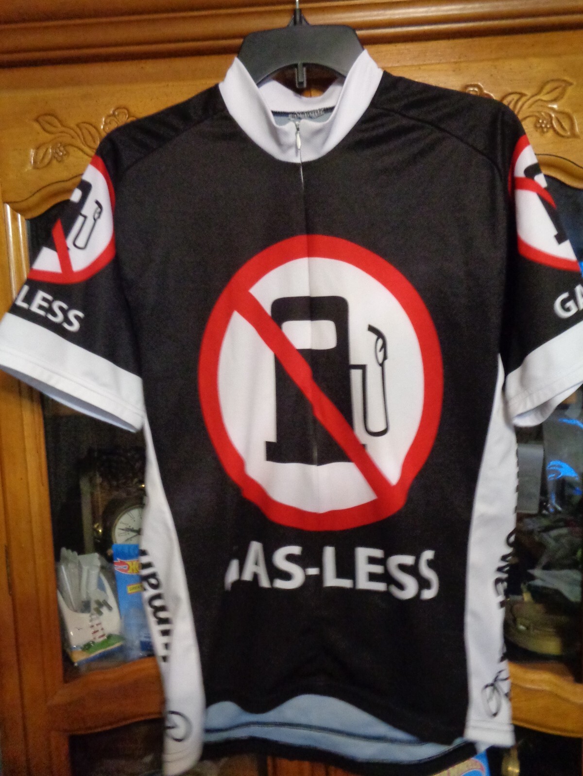 Men’s Gas-Less Novelty Men’s Cycling Jersey LARGE USED NO SIZE TAG