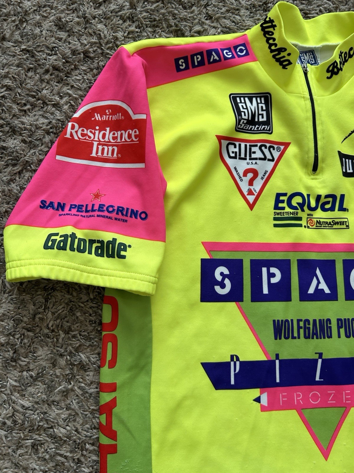SMS Santini Guess Gatorade Cycling Jersey Spago Wolfgang 90s VTG Italy 3XL