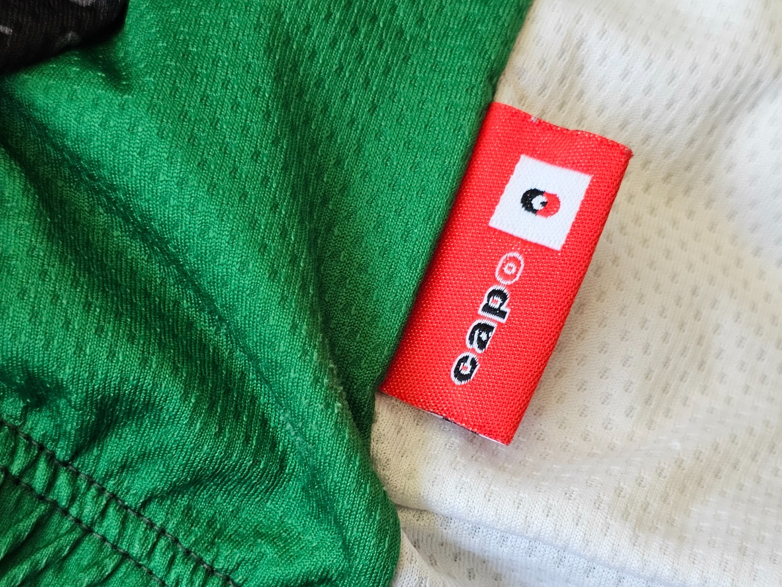 Capo Cycling Jersey Mens XXL 2XL Black White Green Yellow Zip Italy LA Helen’s