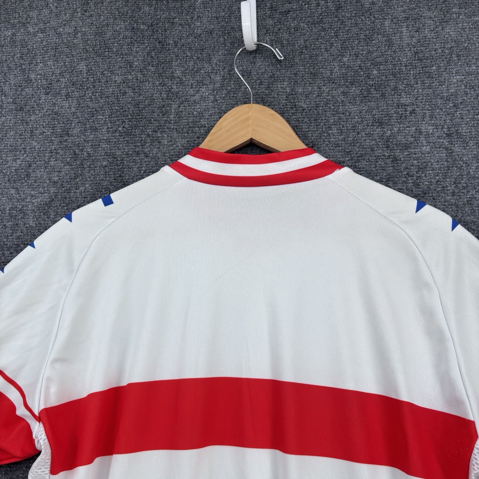 Cuore I AM White & Red Striped Full Zip Cycling Jersey Men’s XXL