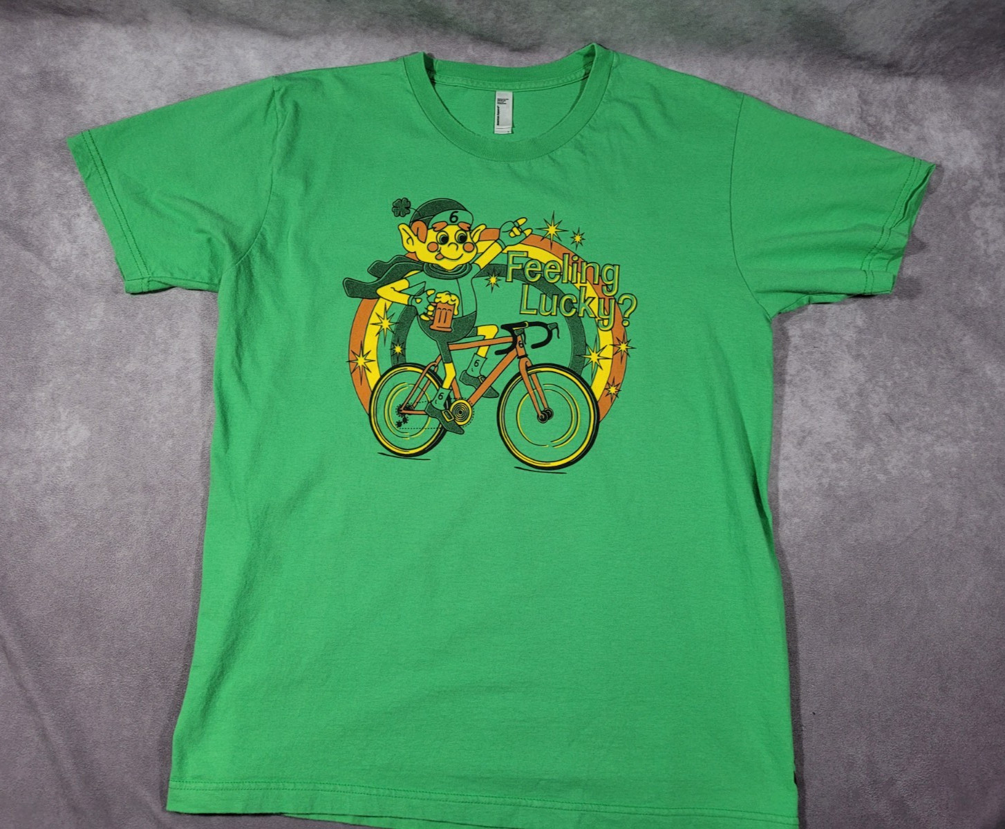 Vintage Twin Six Cycling T-Shirt Men’s Large American Apparel Feeling Lucky 6666