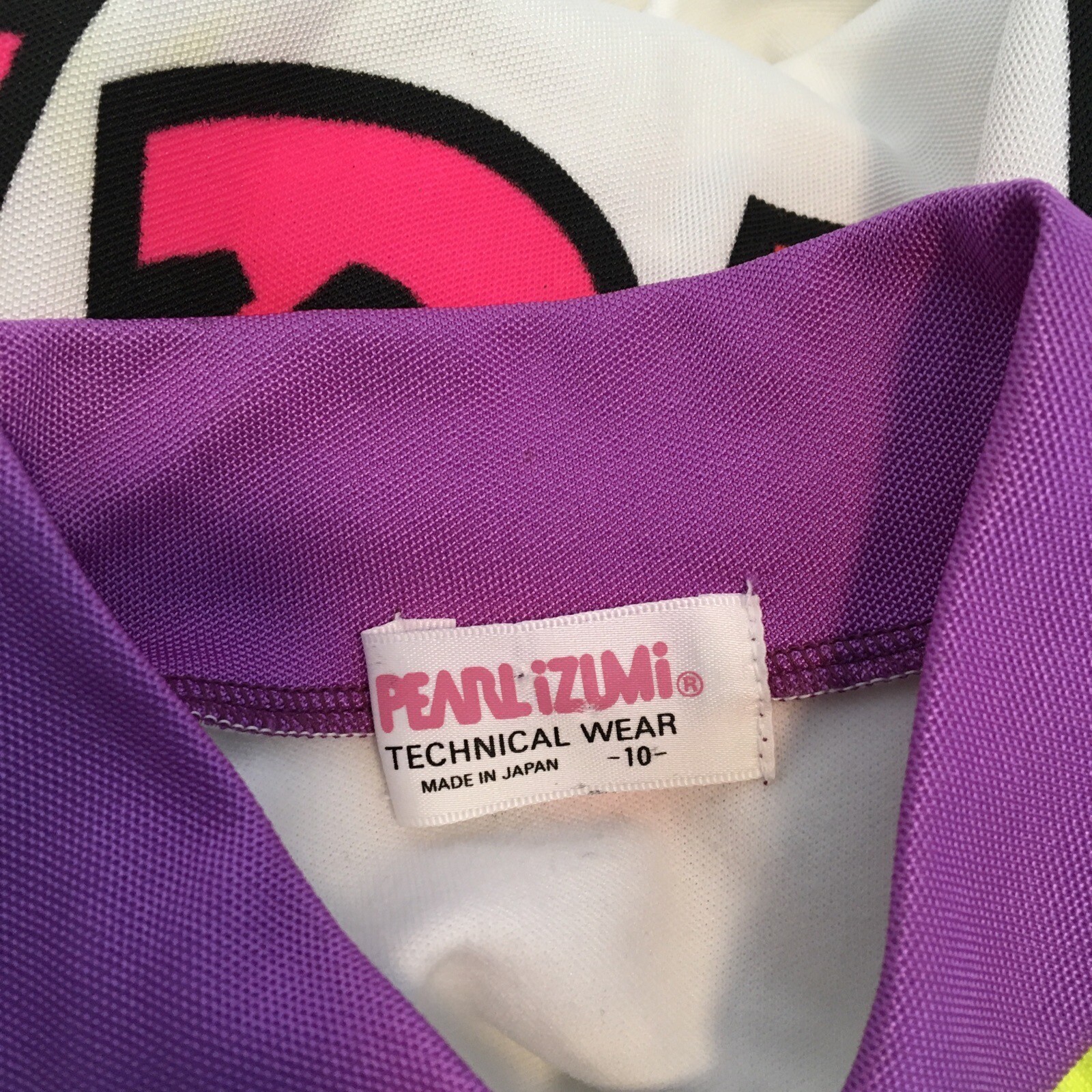 Vintage Pearl Izumi Womens NEON ANLEN Cycling Jersey Made in Japan 10