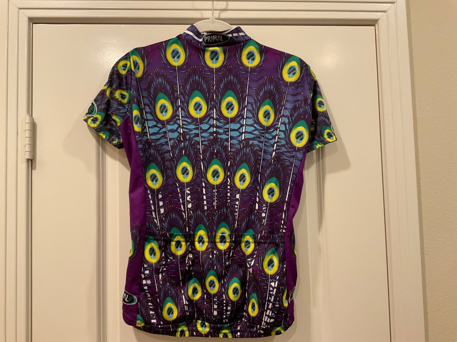 Primal Wear Purple Short Sleeve Peacock Cycling Jersey Women’s Size S