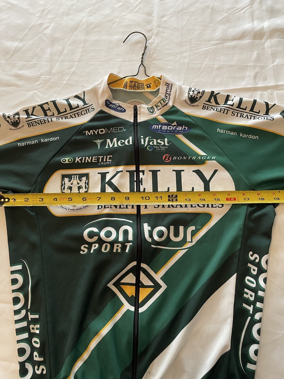 Bicycle Bike Jersey Full Zipper Short Sleeve Summer GREEN