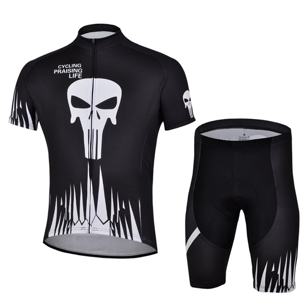 Men’s Cycling Bike Short Sleeve Clothing Bicycle Biking Jersey (Bib) Shorts Kit
