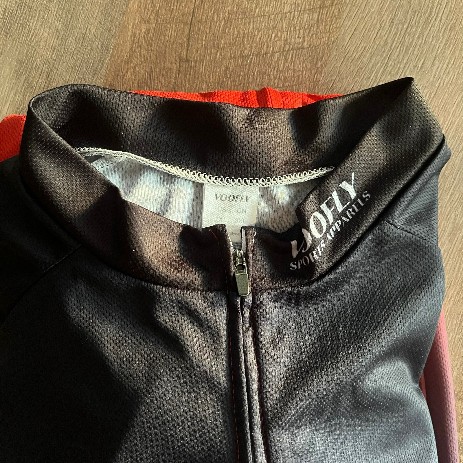 Voofly Athletic Apparel Red and Black Bicycle Cycling Biking Jersey Size 2XL