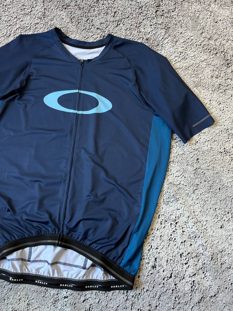 Oakley Performance Fit Cycling Jersey Full Zip Blue Men’s 2XL