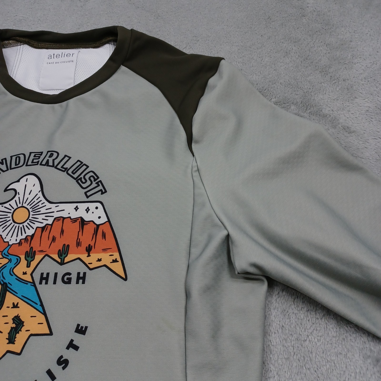 Cafe Du Cycliste Top Womens Large Atelier Lydle Pockets Pullover Long Sleeve