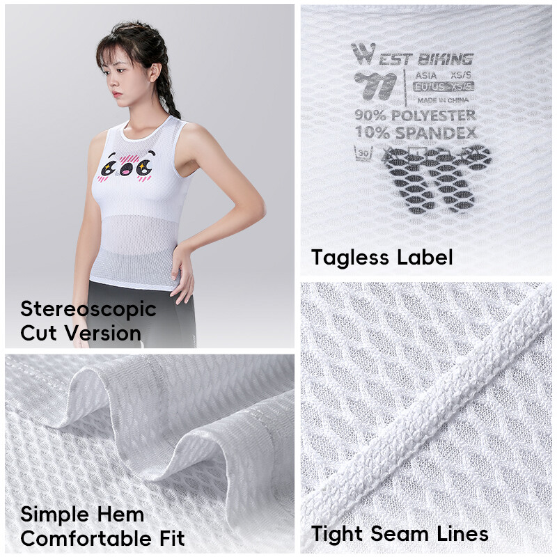 WEST BIKING Women Cycling Sport Jersey Quick Dry Breathable Undershirt Tops Vest