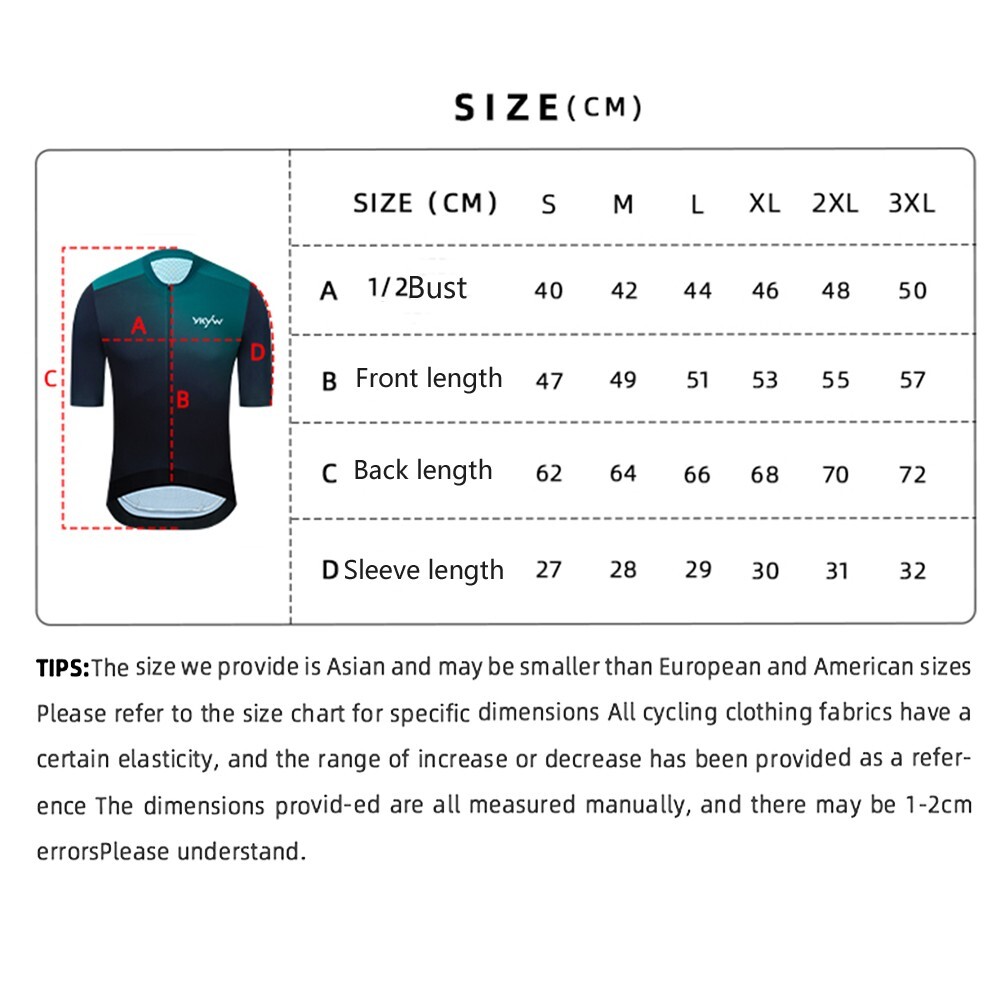 YKYW Men’s Cycling Jersey Short Sleeve Bicycle Shirt Maillots MTB Gradient Tops