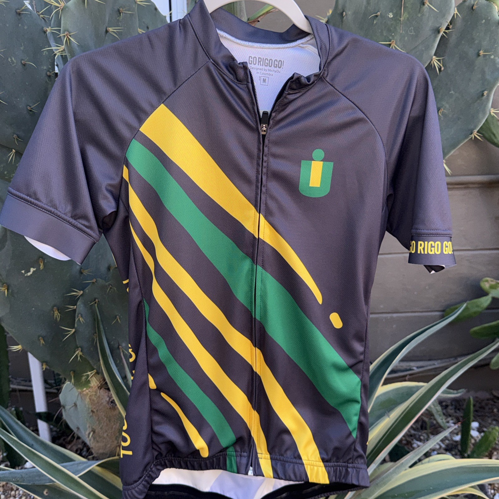 Go Rigo Go! Cycling Jersey Tour de Garden Full Zip Short Sleeve Medium