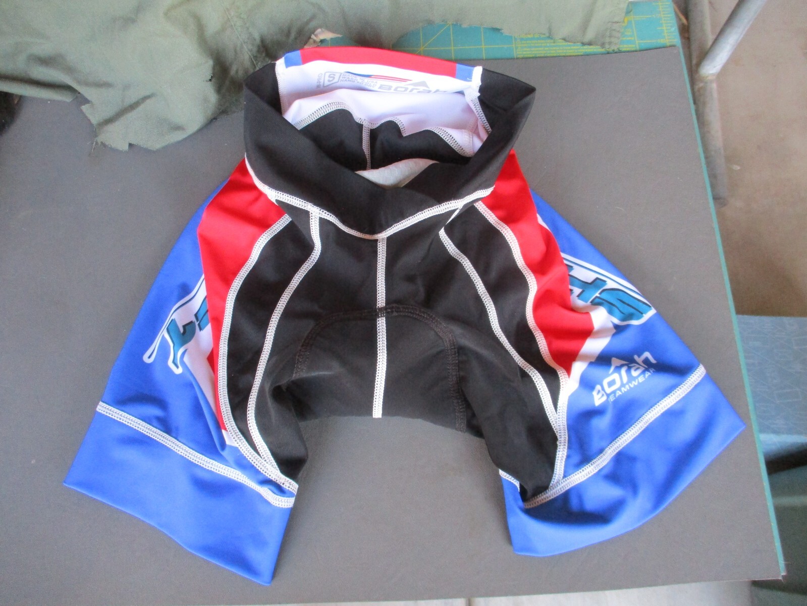 BORAH Cycling Padded Bib Shorts, Riding US made, small, Women’s? 20-28 waist