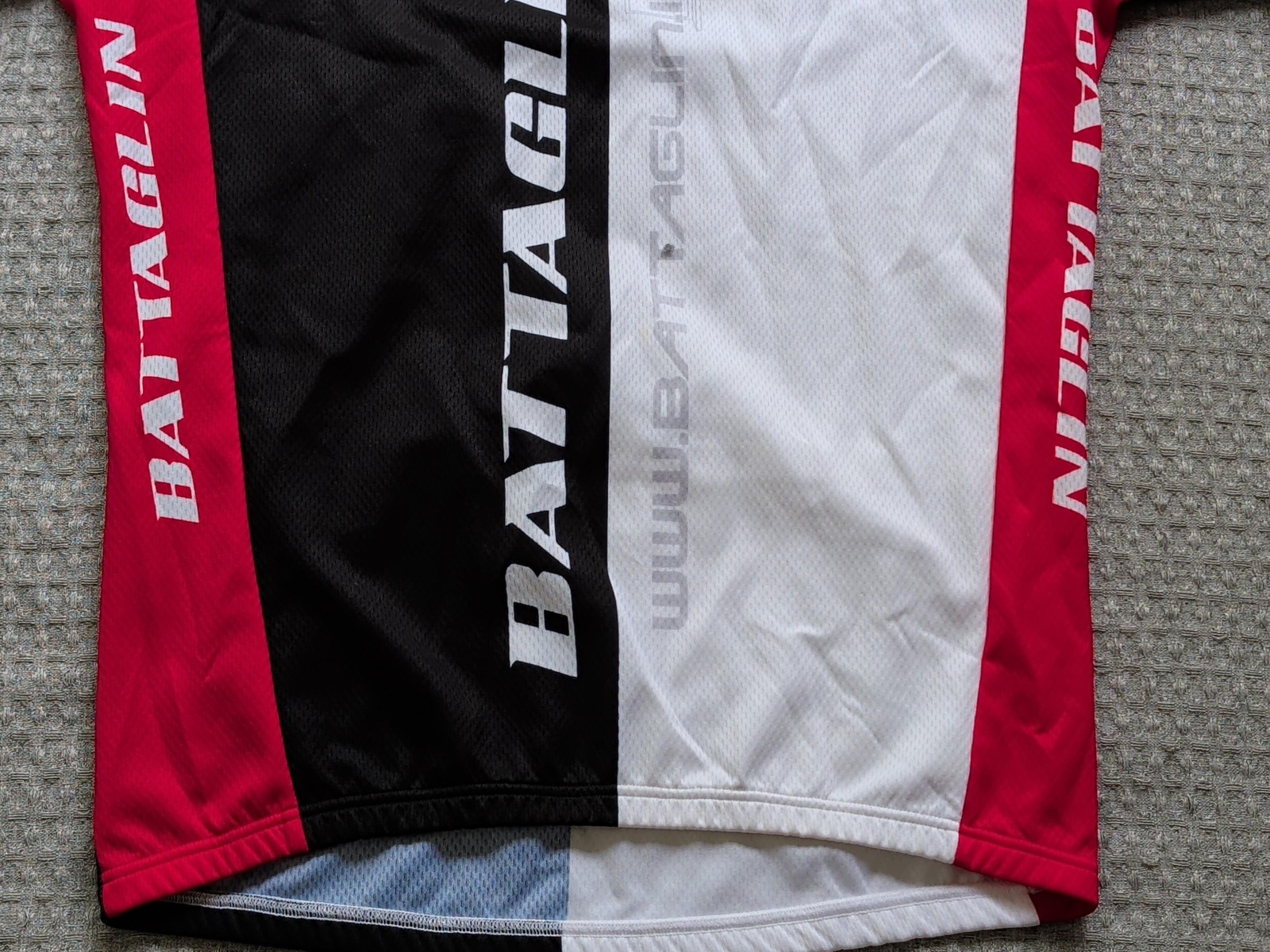 Giordana Battaglin Cycling Jersey Mens Medium Short Sleeve 1/4 Zip 3 Pockets