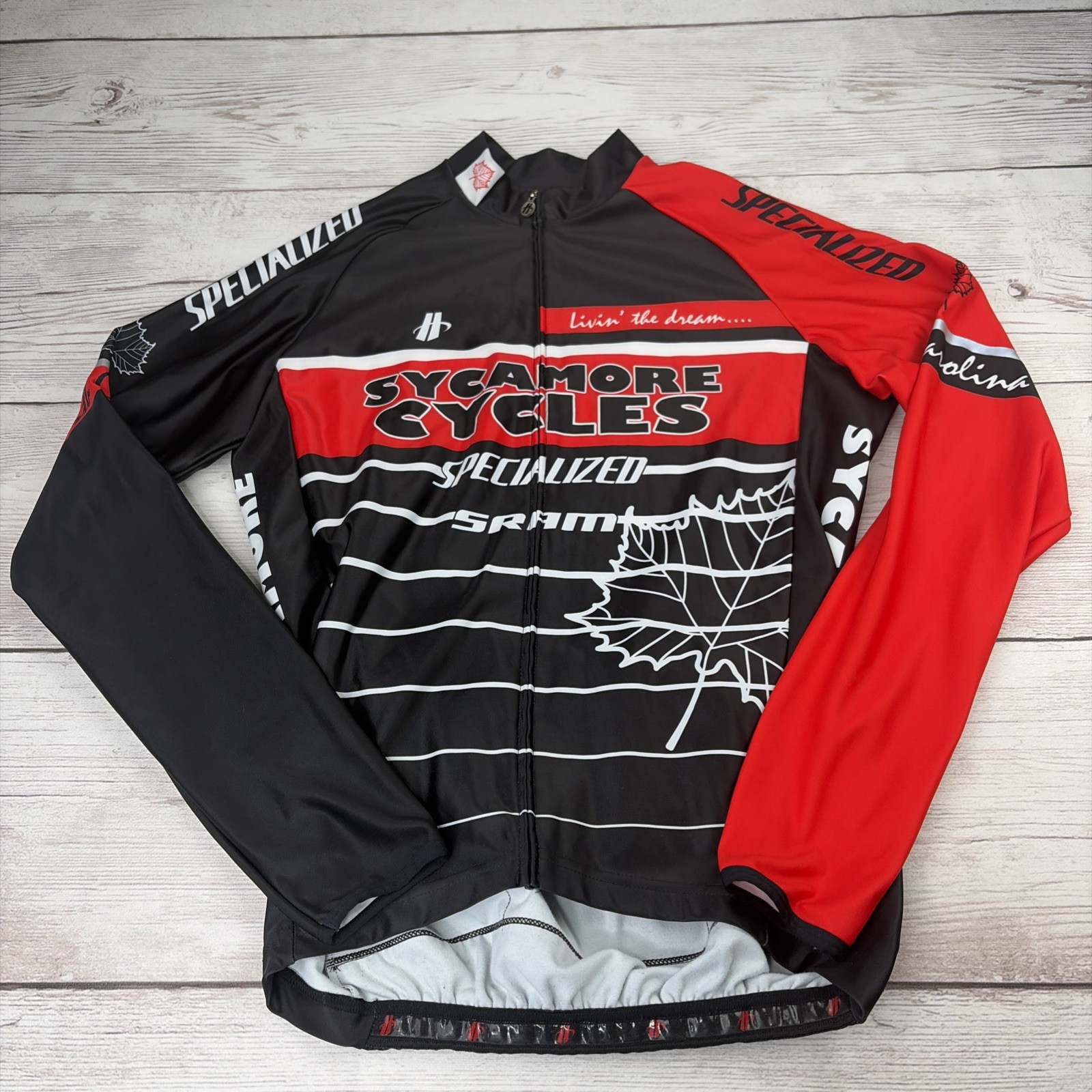 Hincapie Men’s M Multicolor Cycling Full Zip Athletic Jacket NC 828 Sycamore FSH