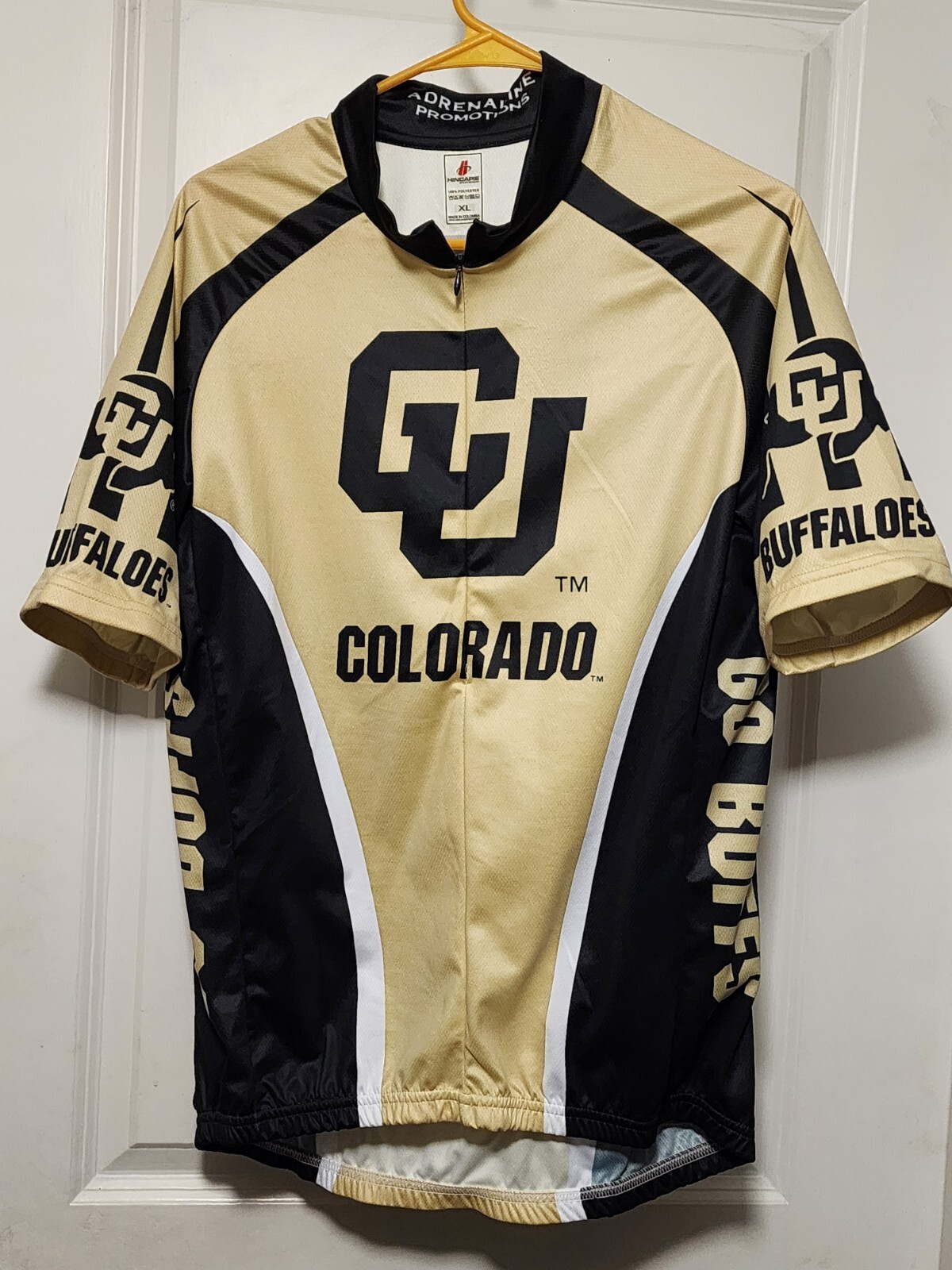 Jersey XL Colorado University Buffaloes Cycling shirt 100% Polyester