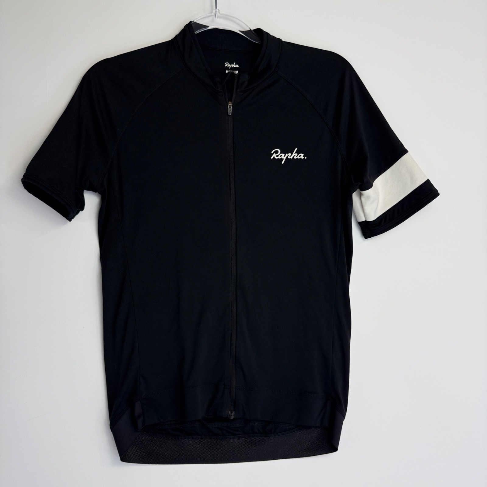 Rapha Core Jersey Men Medium Black Short Sleeve Full Zip Cycling Top