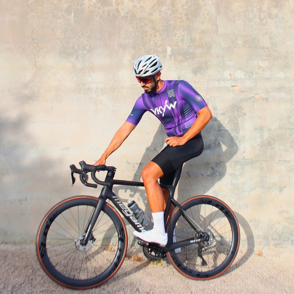 YKYWBIKE 2025 Men Summer Cycling Jersey Pro Team Bicycle Short Sleeve Purple