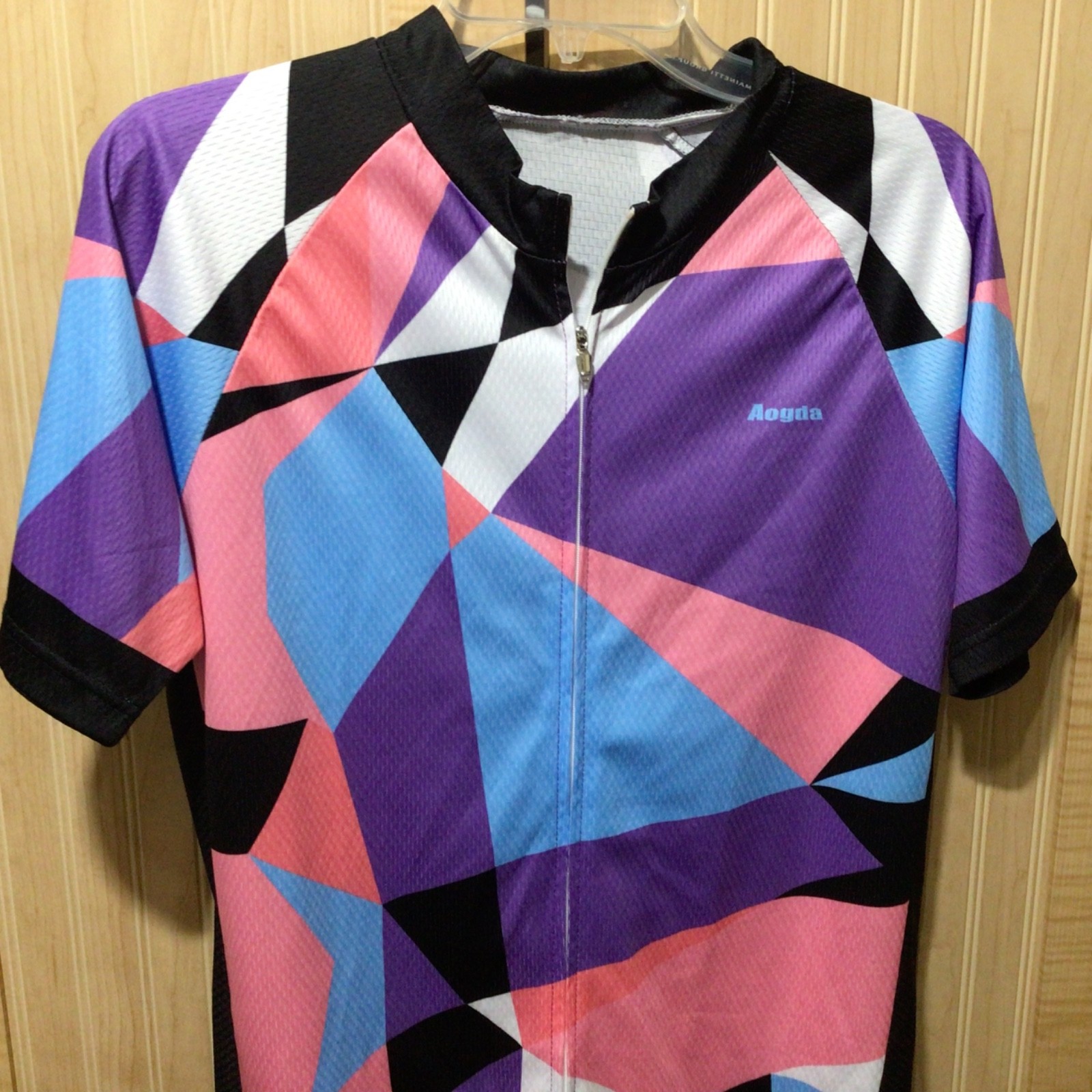 Aogda Women Cycling Shirt, Short Sleeves XL