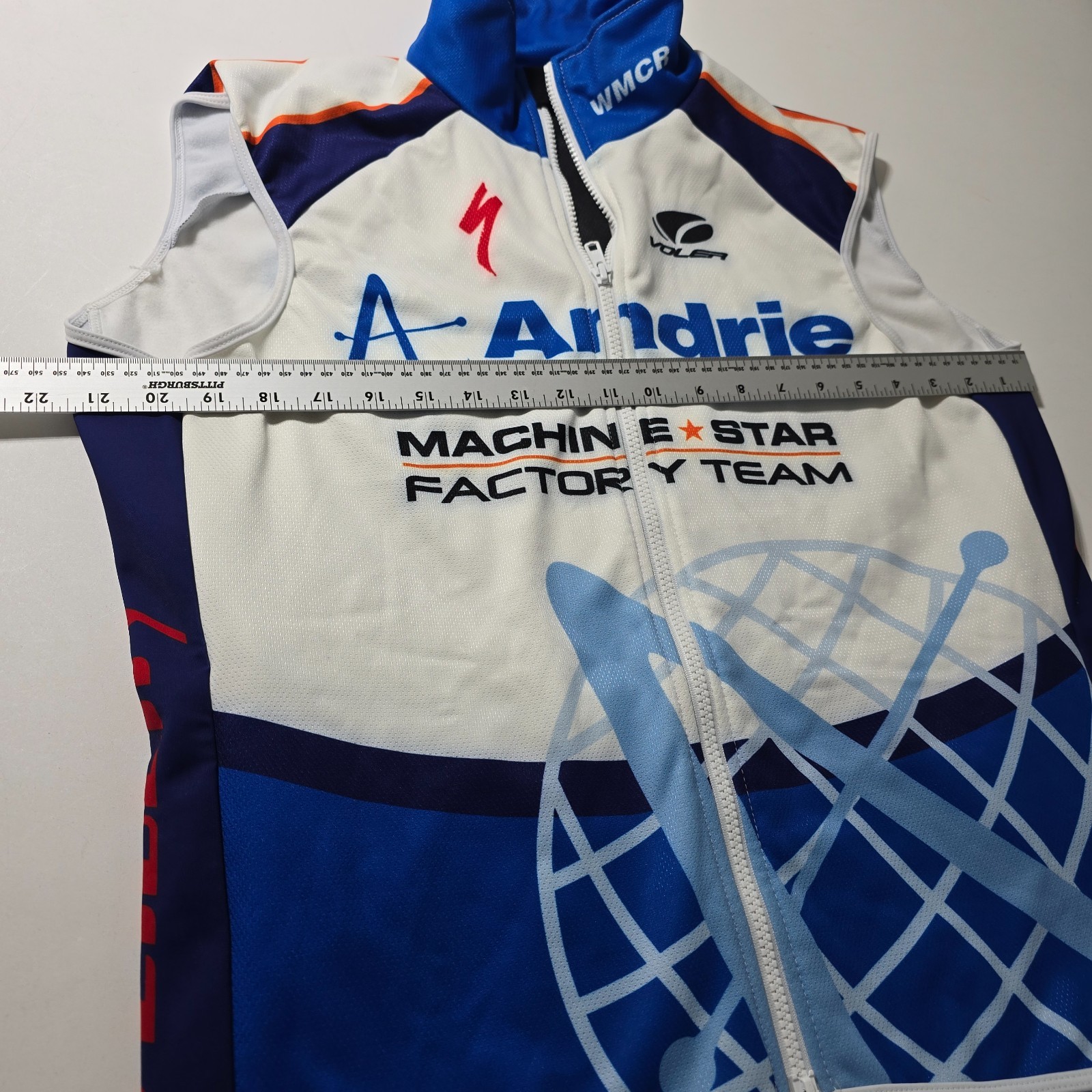 Voler Cycling Vest Men Large Multicolor Graphic Print Full Zip Sleeveless Active