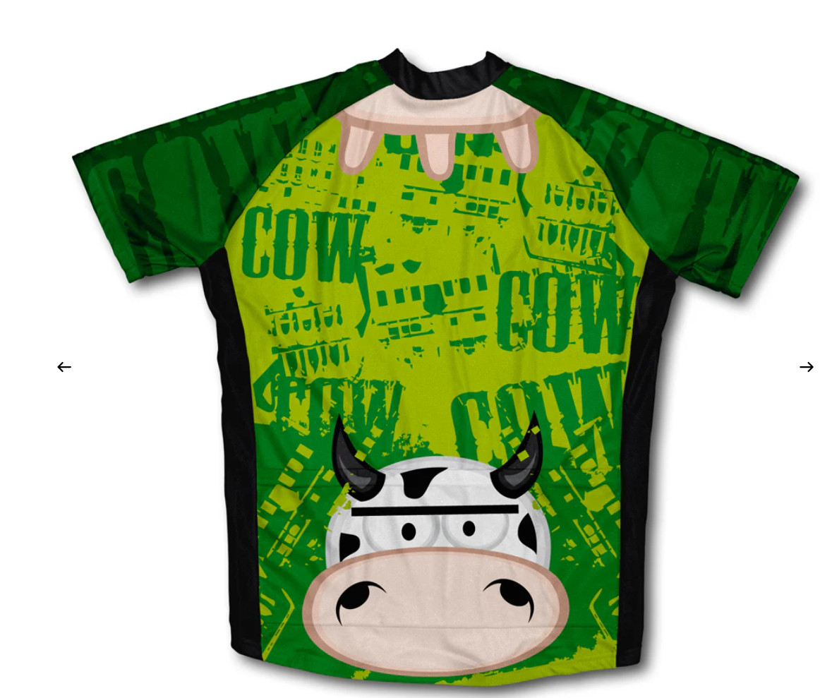 Scudo Pro Little Cow Short Sleeve Cycling Jersey for Men and Women size Medium