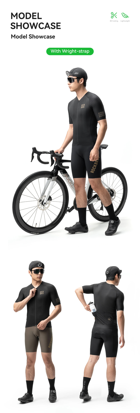 ROCKBROS Men’s Cycling Jersey Short Sleeve Bike Shirt Breathable Summer Shirt