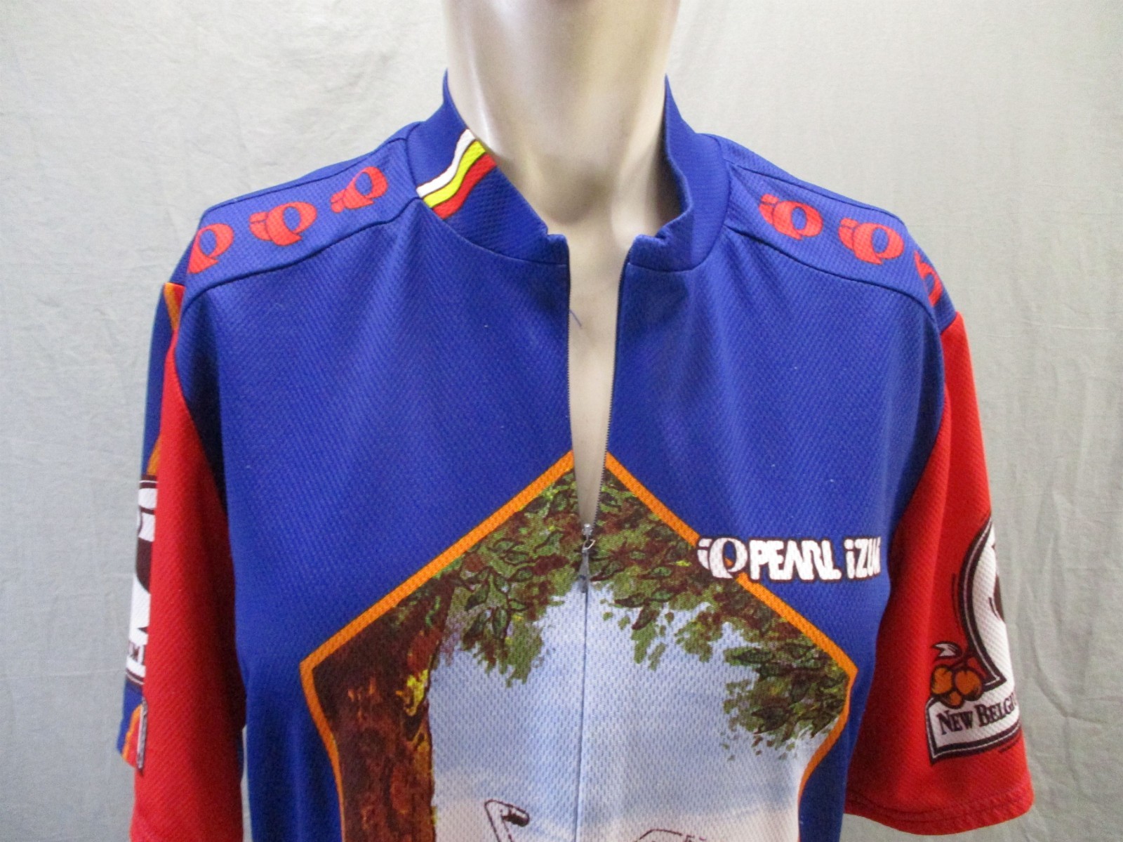 Pearl Izumi Size XL Mens Multicolor Cycling Compression Short Sleeve Zip Top 027