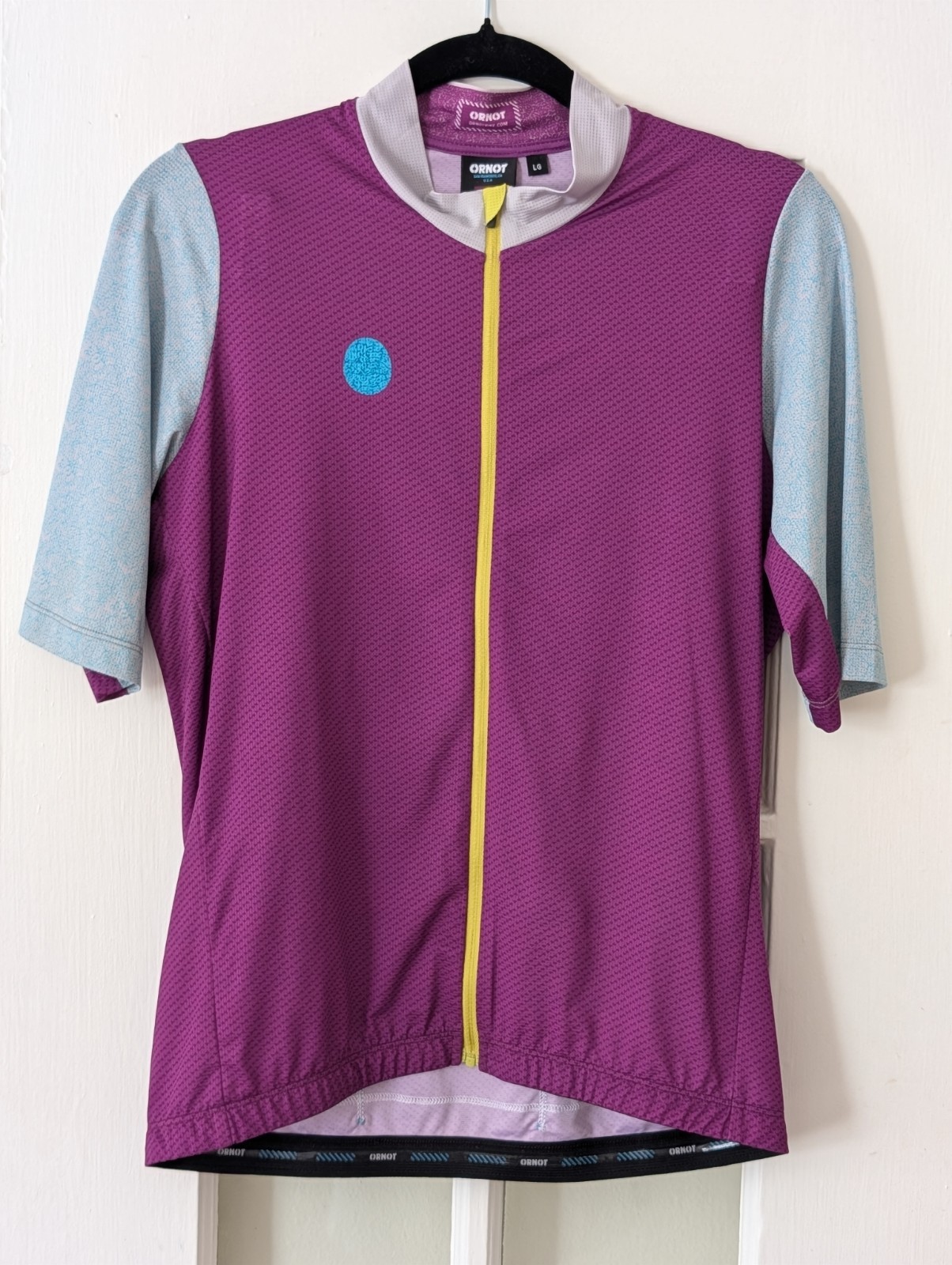 Ornot Men’s Nordic Collection Short Sleeve Cycling Jersey Large Purple Blue