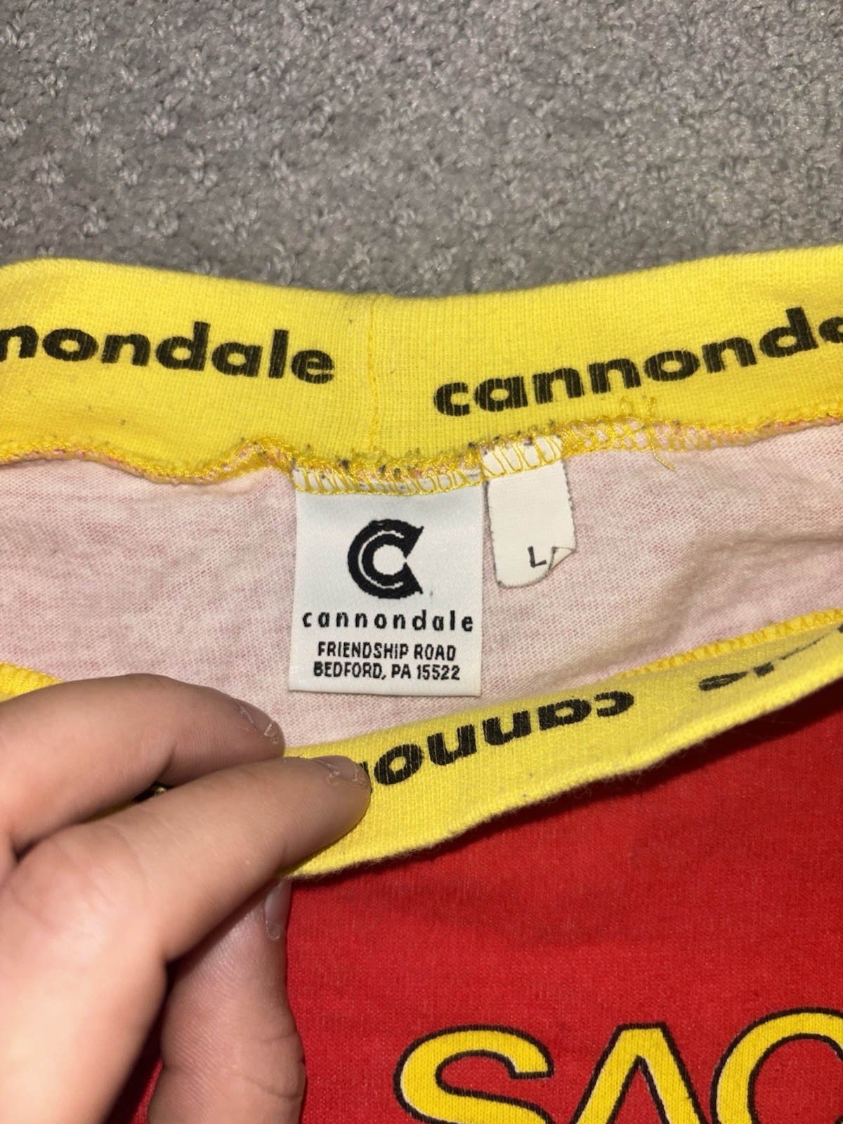 Vintage Cannondale Bike Volvo Jersey Shirt Double Sided Cycling Made In USA Sz L
