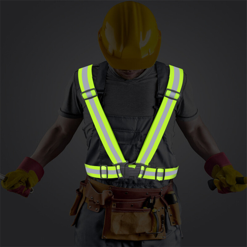 Hi Vis Waist Belt High Visibility Cycling Tops Reflective Stripes Safety Vest