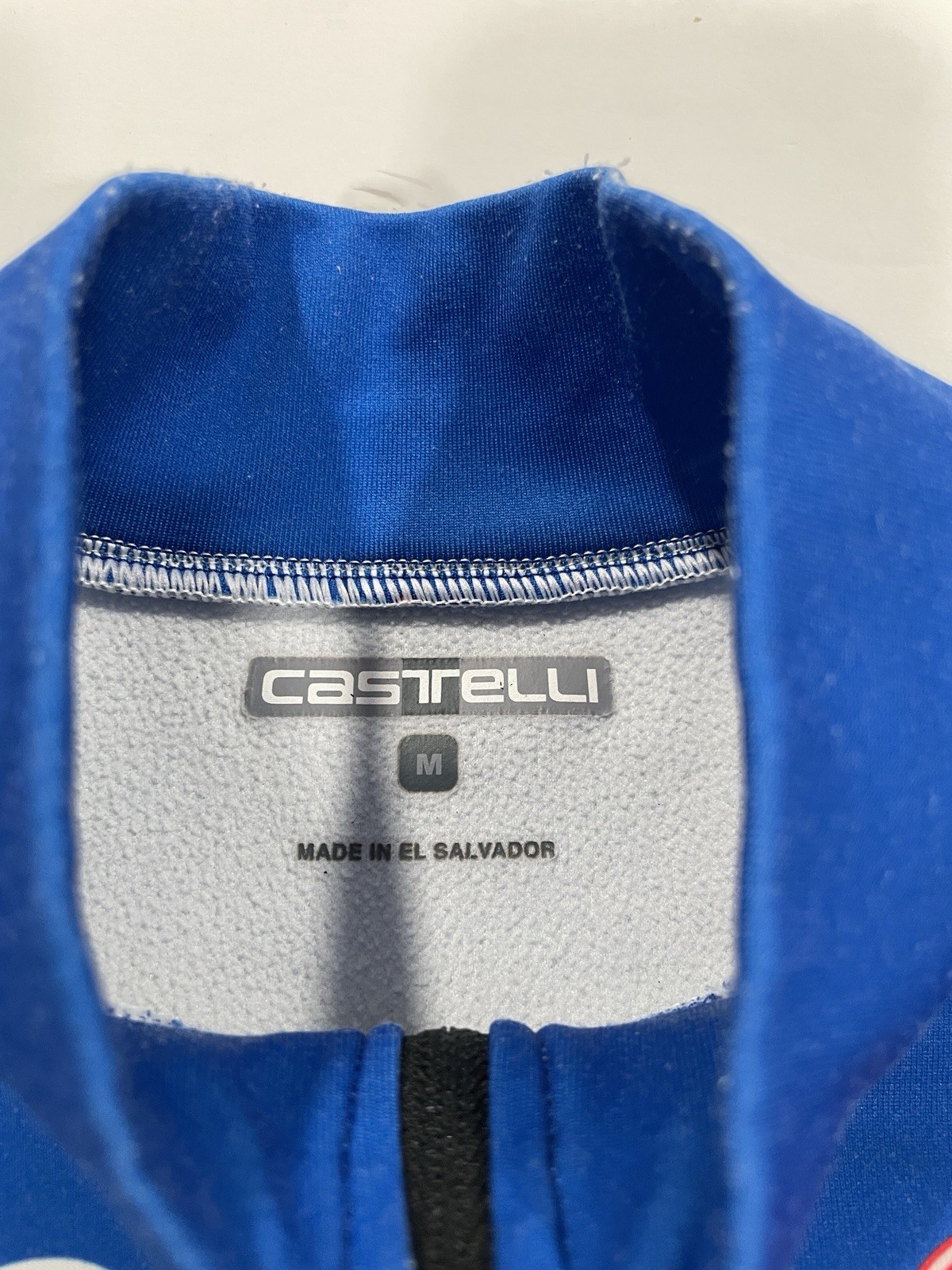 Castelli AES Long Sleeve Cycling Jersey Blue Ombre Full Zip Mens Medium