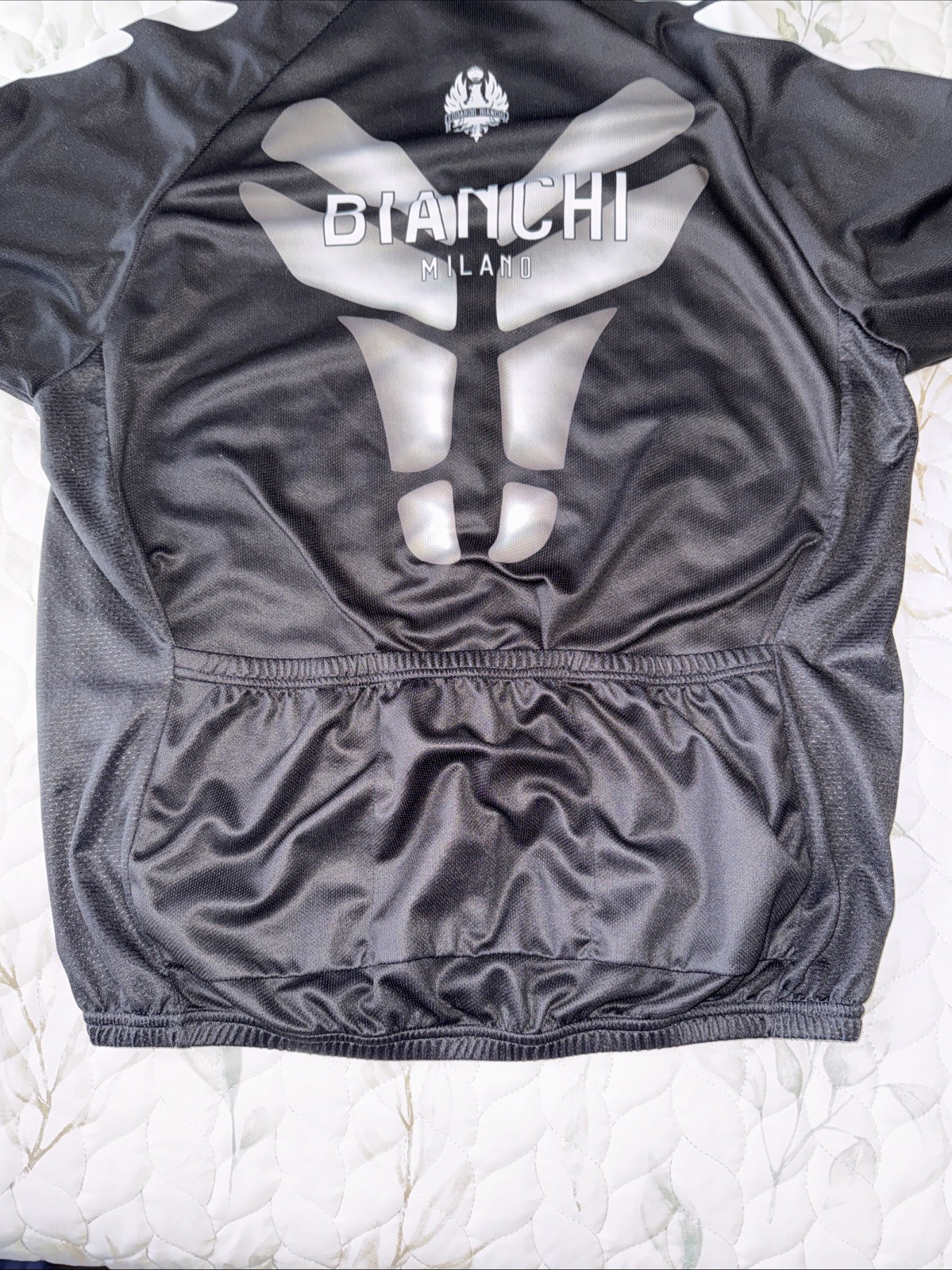 Blanchi Milano Men’s Cycling Jersey XL Full Zip 3 Pockets in back Elastic Waist.