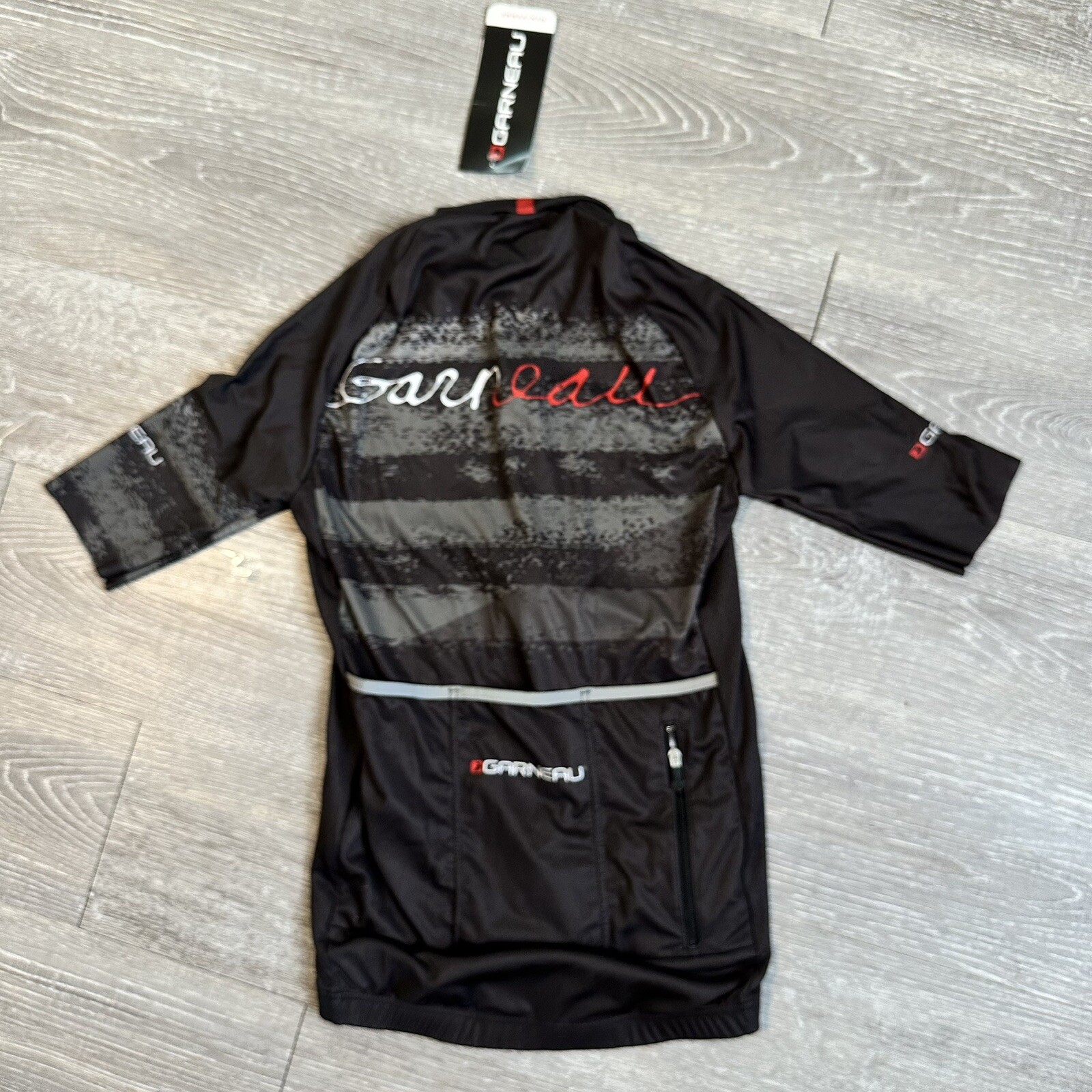 NWT Men’s XS LOUIS GARNEAU Pacer Jersey Cycling S/S Full Zip Black Extra Small