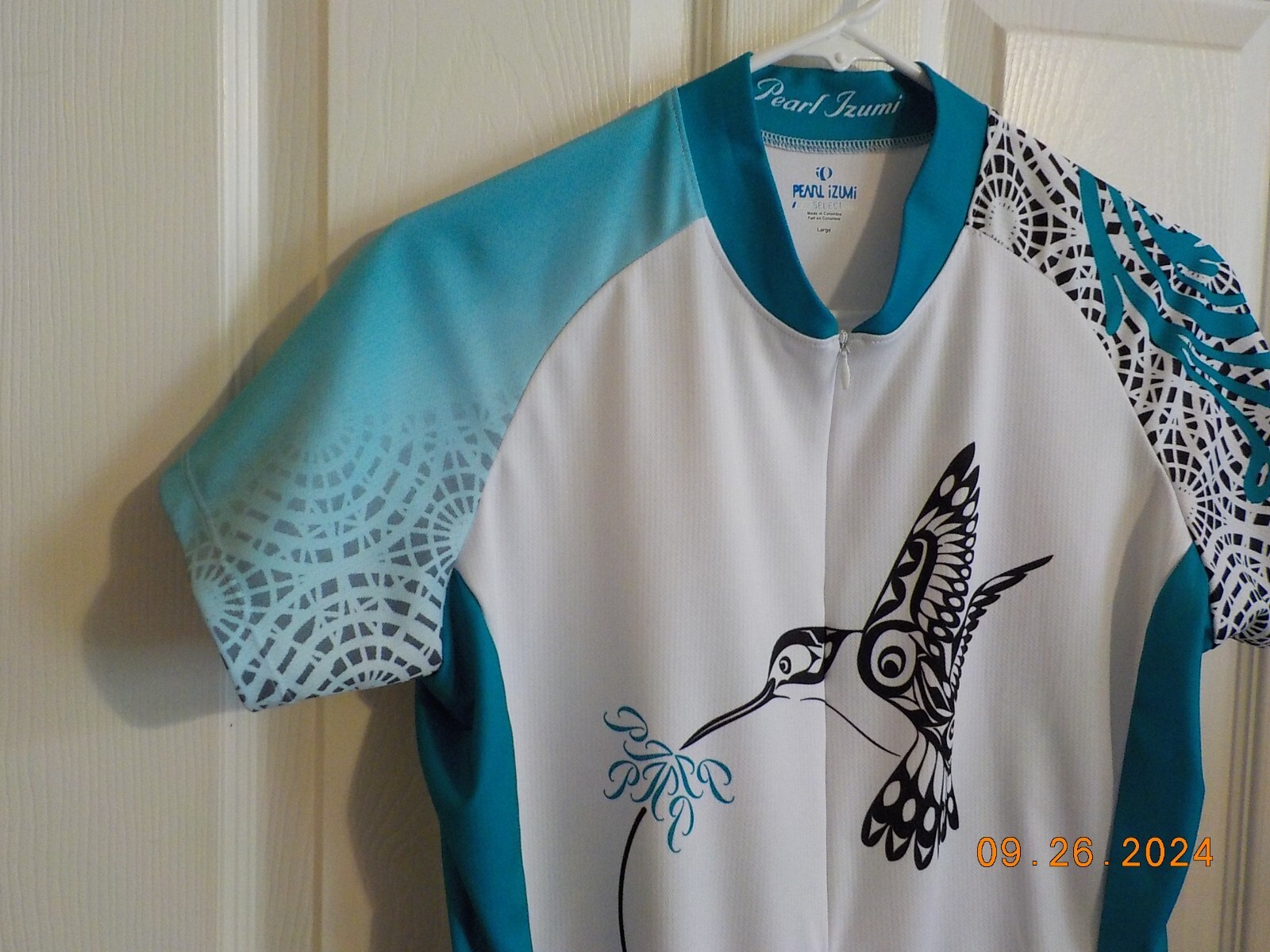 PEARL IZUMI MULTI COLOR AQUA/WHITE/BLACK CYCLING SHIRT STYLE 0790 2011/12