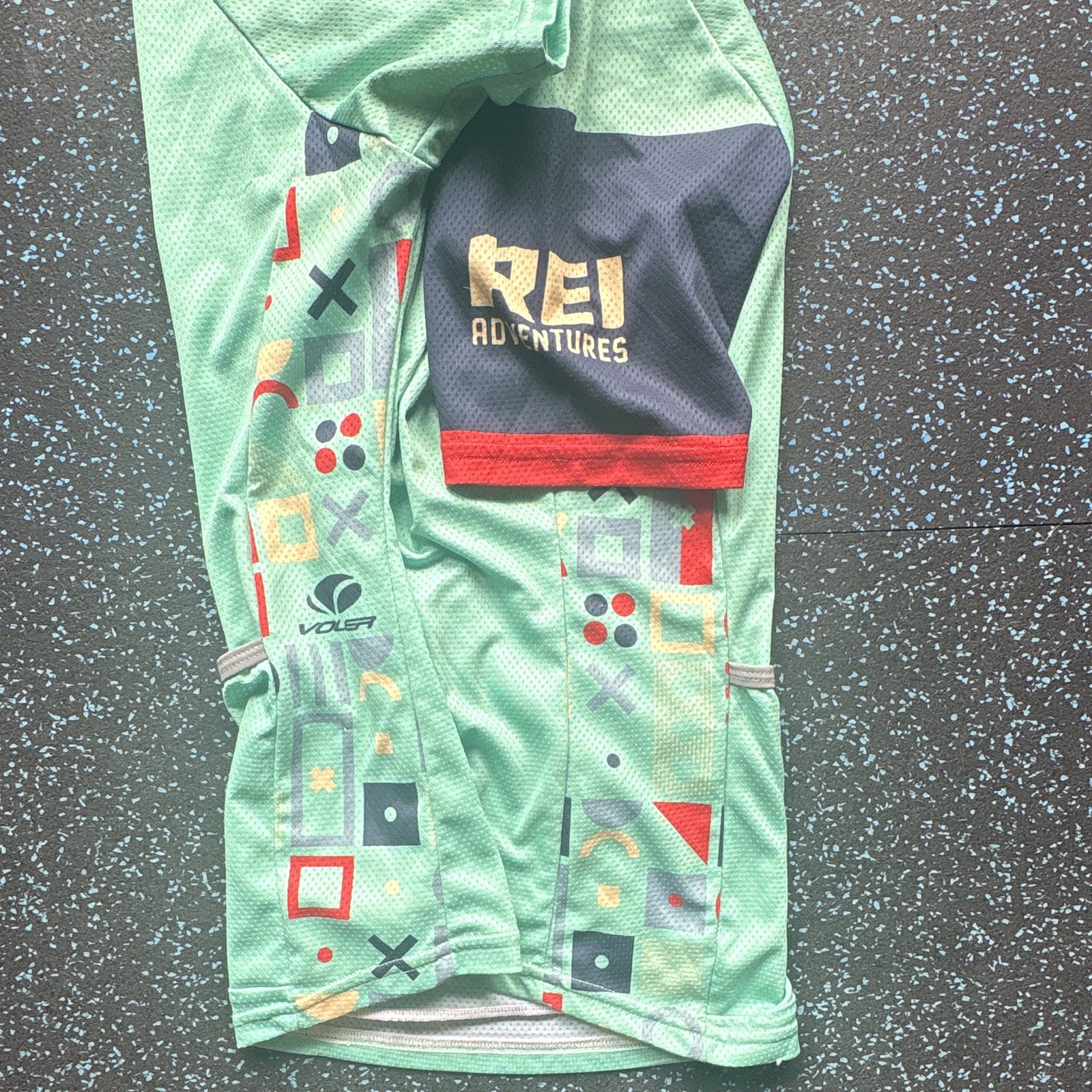 Voler REI Adventures Women’s Med Green Cycling Jersey 1/4 Zip Pockets