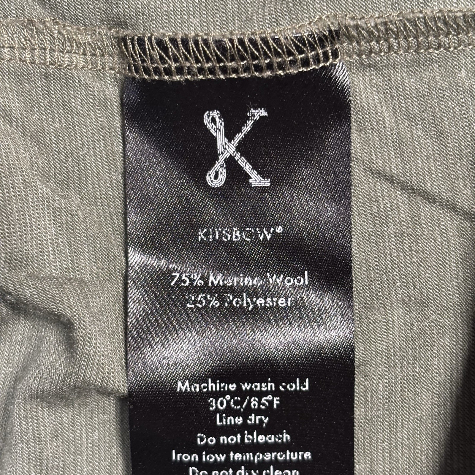 Kitsbow Kyber Collared Henley Shirt Men’s Large Heather Green Merino Wool Holes