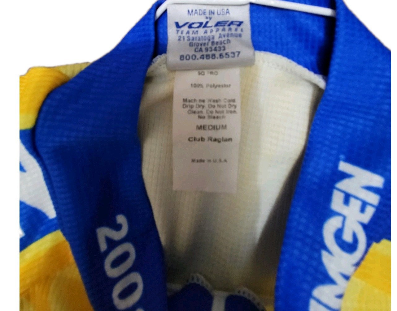 2 Tour of California Yellow Bicycle Jerseys Size S Signed NWT One Used Size M
