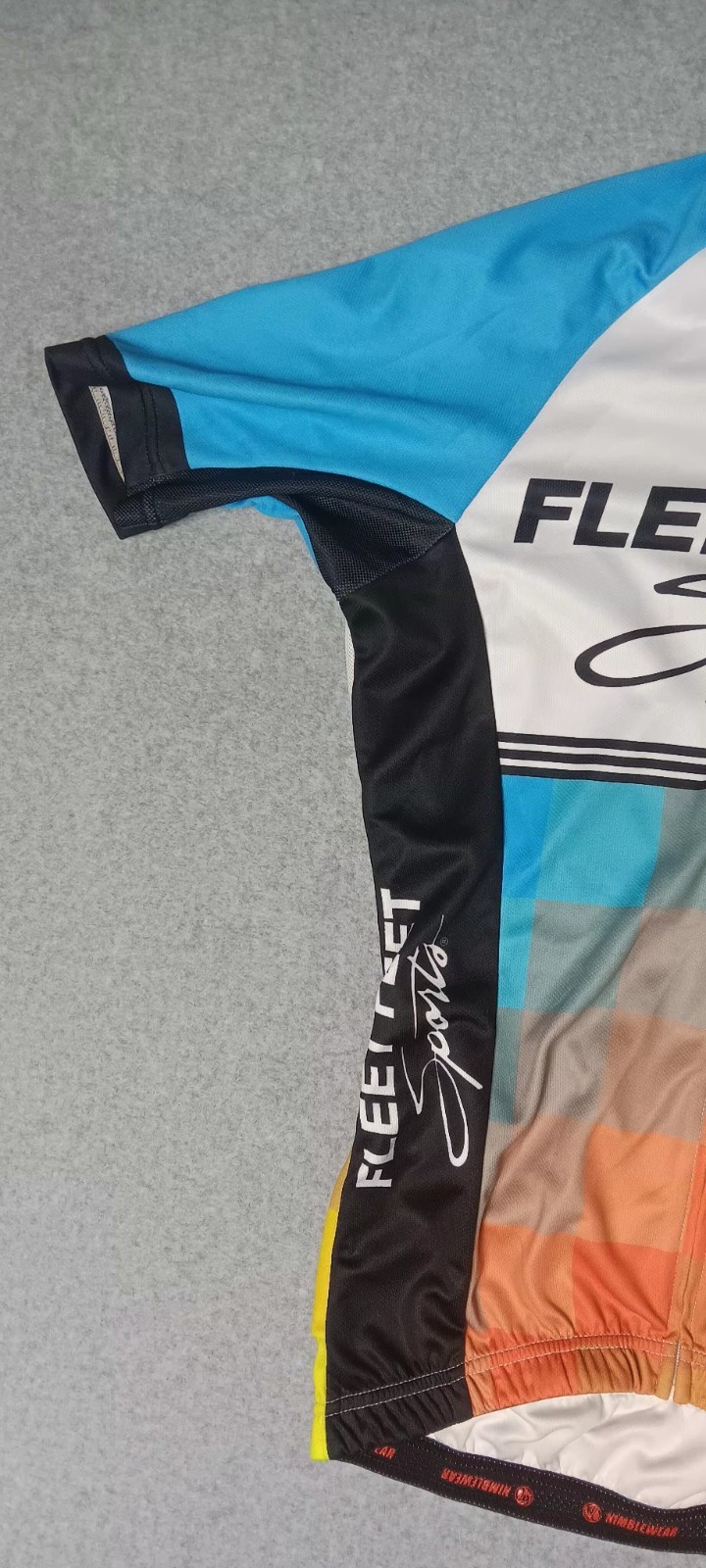 Nimblewear Cycling Shirt Womens Size Medium Multicolor Zip Up Fleet Feet Sports