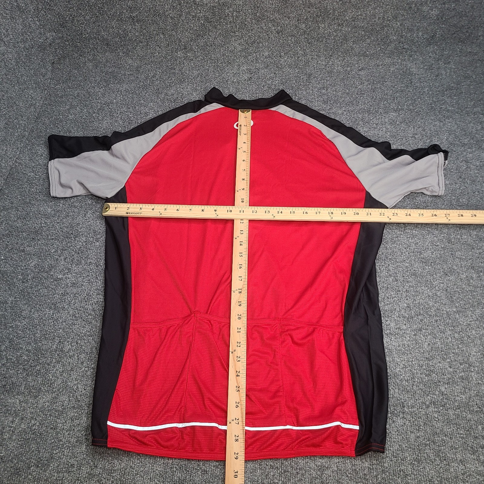 Performance Shirt Mens Large 2XL XXL Red Gray Zip SS Ultra Cycling Jersey New