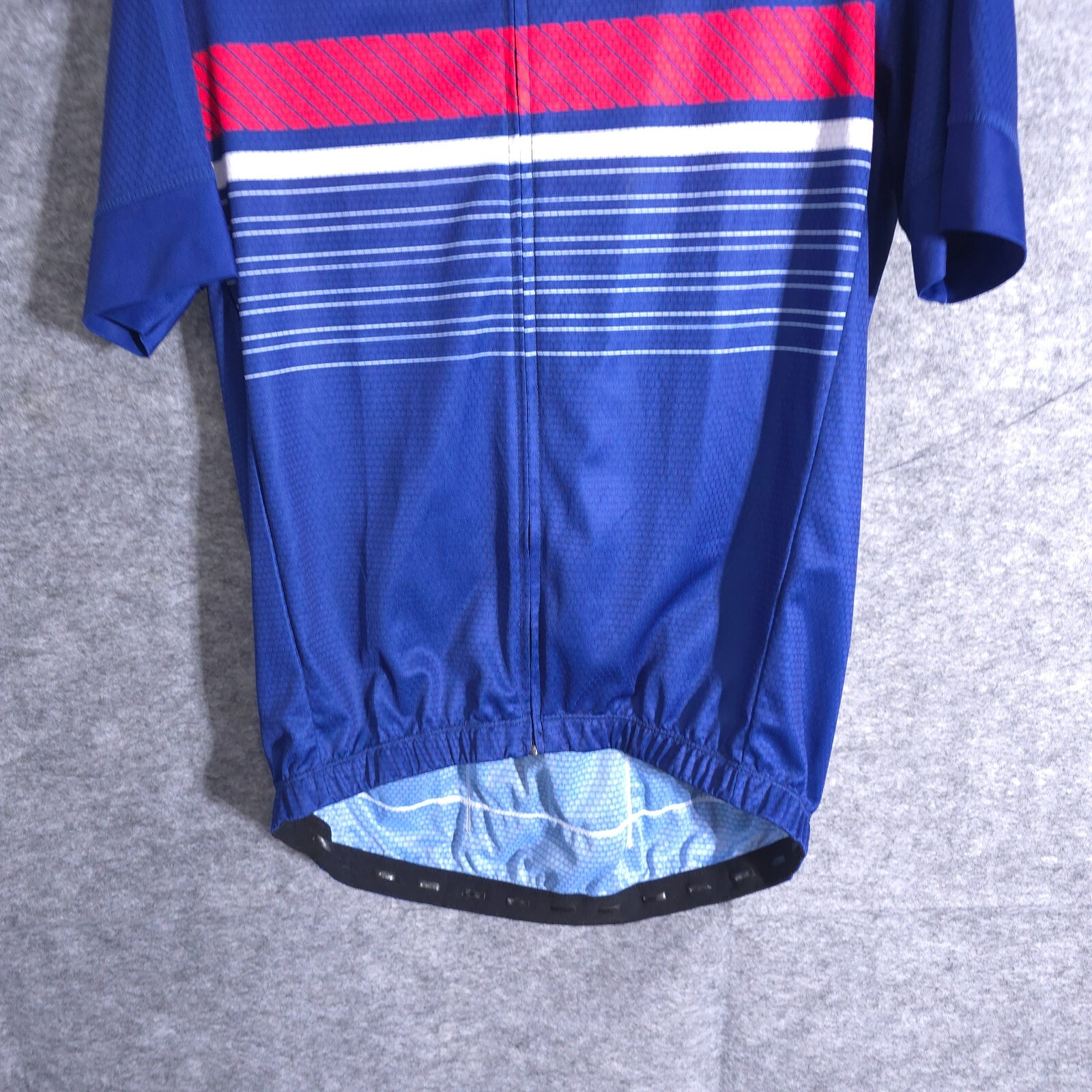 Runhil Clothing USA Men XLarge Cycling Bike Jersey Shirt Red White Blue Pockets