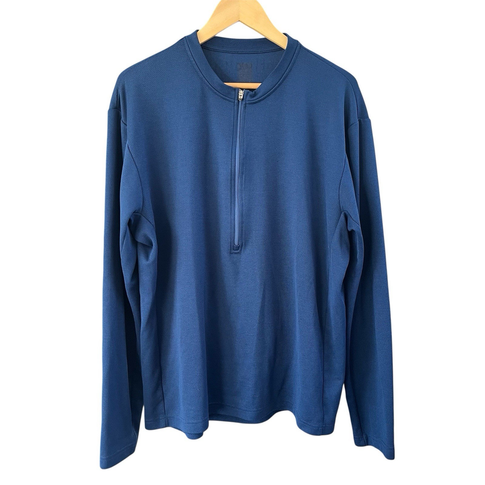 REI Junction Cycling Jersey Men’s S Blue 1/4 Zip Bike Top Long Sleeve