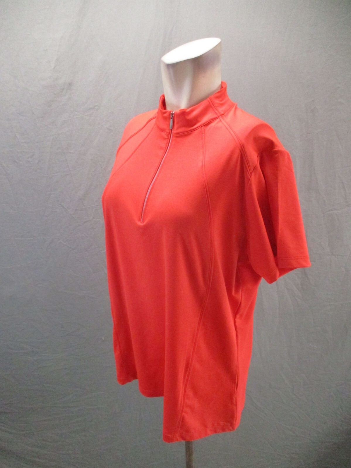 TAIL Size XL Women Red Stretch 1/2 Zip High Neck Short Sleeve Cycling Jersey 297