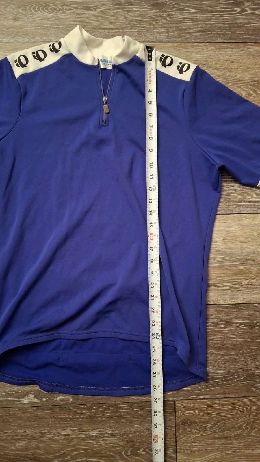 VTG 90s Pearl Izumi Cycling Jersey Men’s XL Blue White Shoulder Logo 1/4 Zip USA