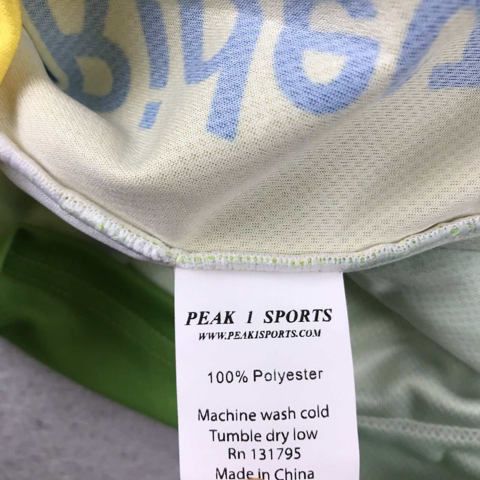 Peak 1 Sports Cycling Jersey Shirt Adult Small Yellow Full Zip Angels Ride NWT