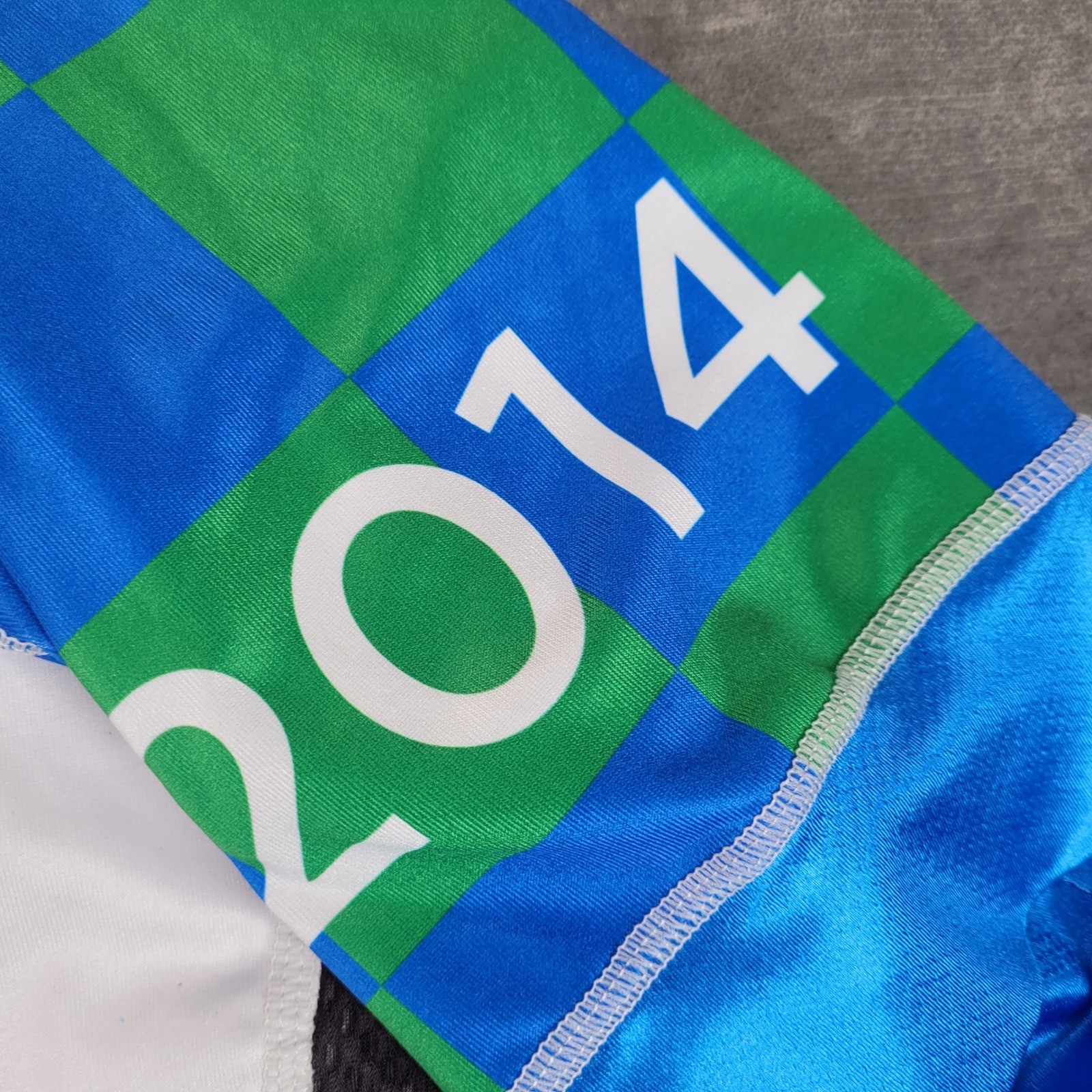 Hincapie JDRF Ride 2014 Cycling Jersey Mens XL Blue Green Novo Nordisk Full Zip