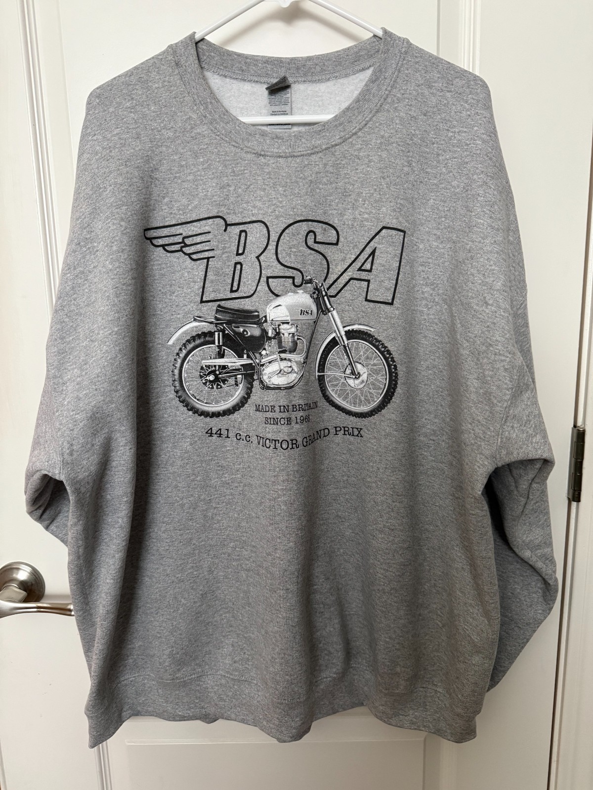 BSA Victor Grand Prix Sweatshirt BSA Motorcycle Picture 2XL Fleece Heavy Blend