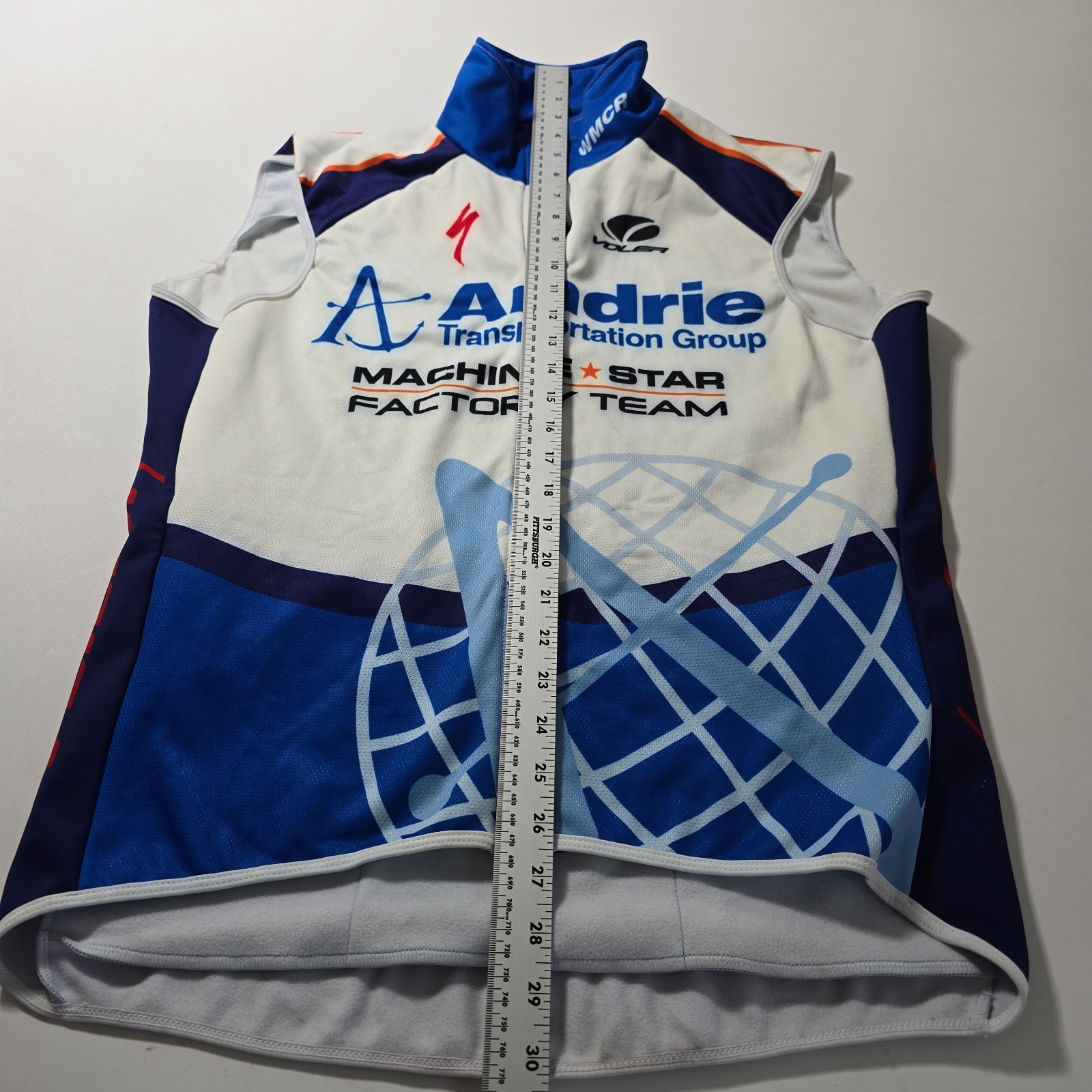 Voler Cycling Vest Men Large Multicolor Graphic Print Full Zip Sleeveless Active