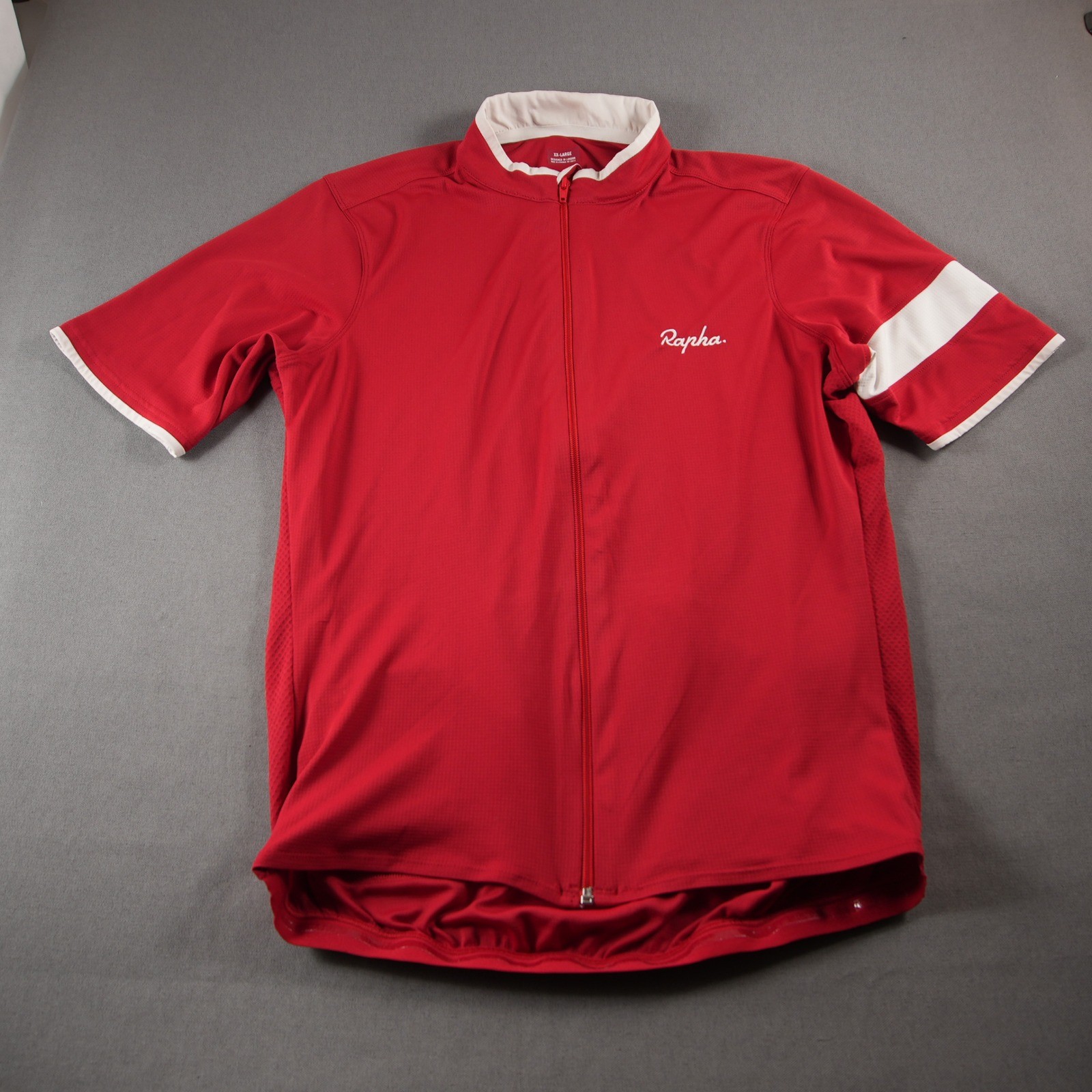 Rapha Super Lightweight Full Zip Short Sleeve Men Jersey XXL Red Performance