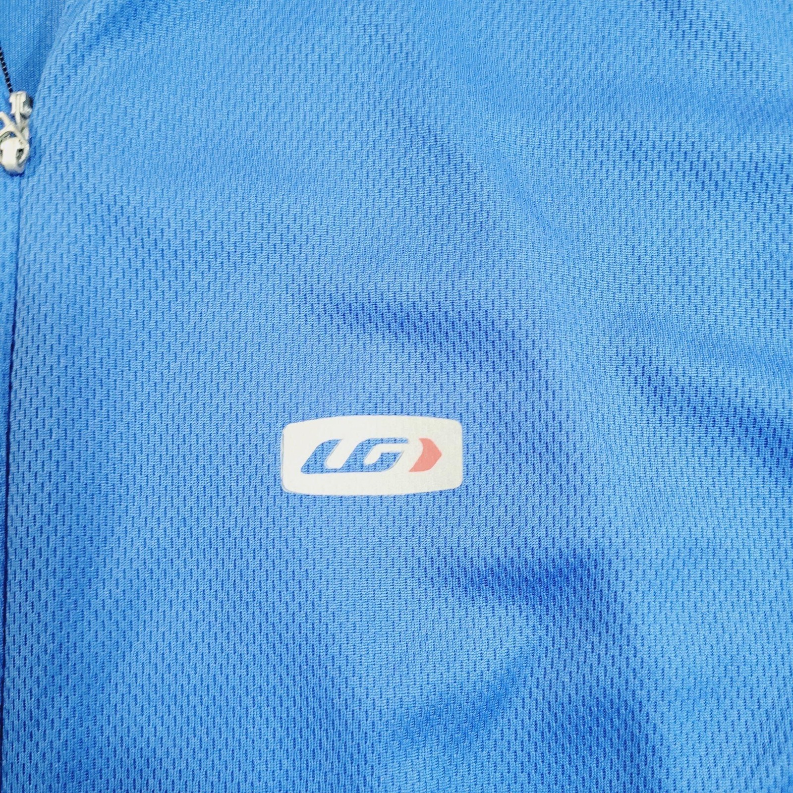 Louis Garneau Cycling Jersey Mens XL Blue Short Sleeve 1/4 Zip Pockets Bike